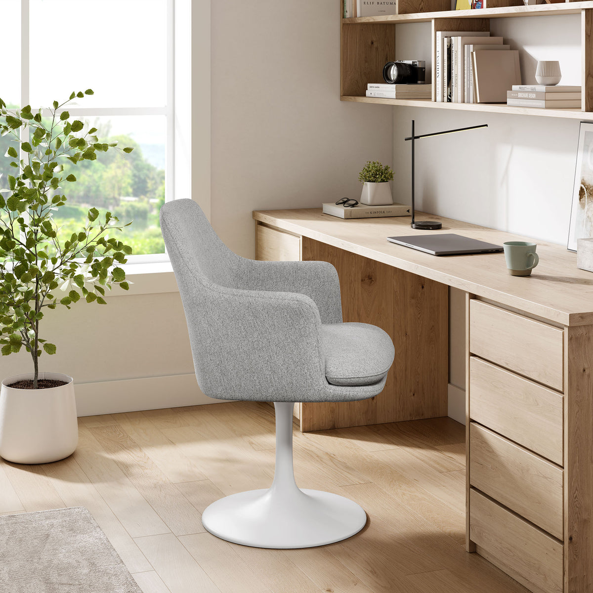 Lippa Swivel Dining Upholstered Armchair by Modway