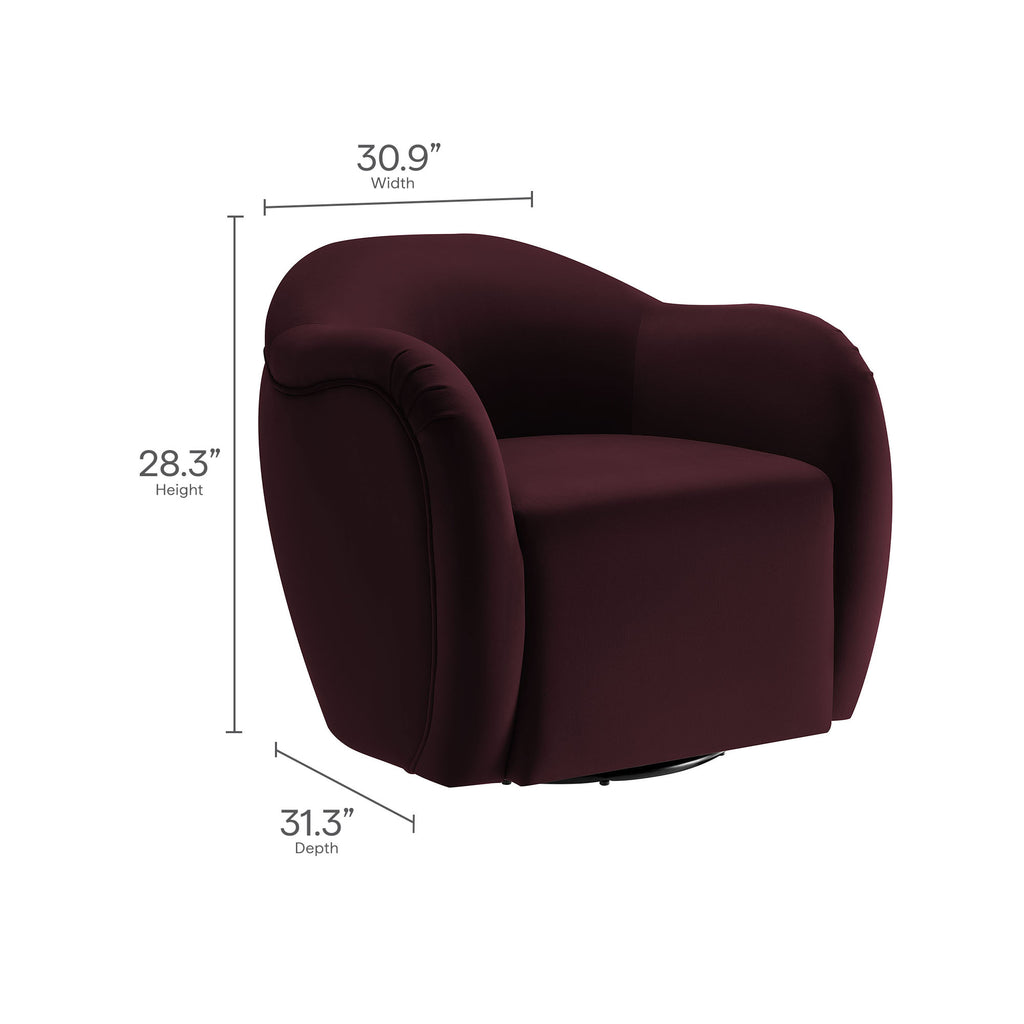 Compose Performance Velvet Swivel Armchair by Modway