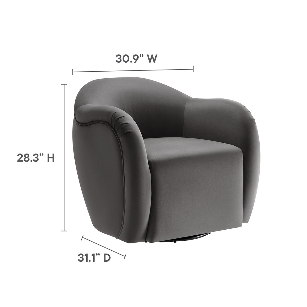 Compose Performance Velvet Swivel Armchair by Modway