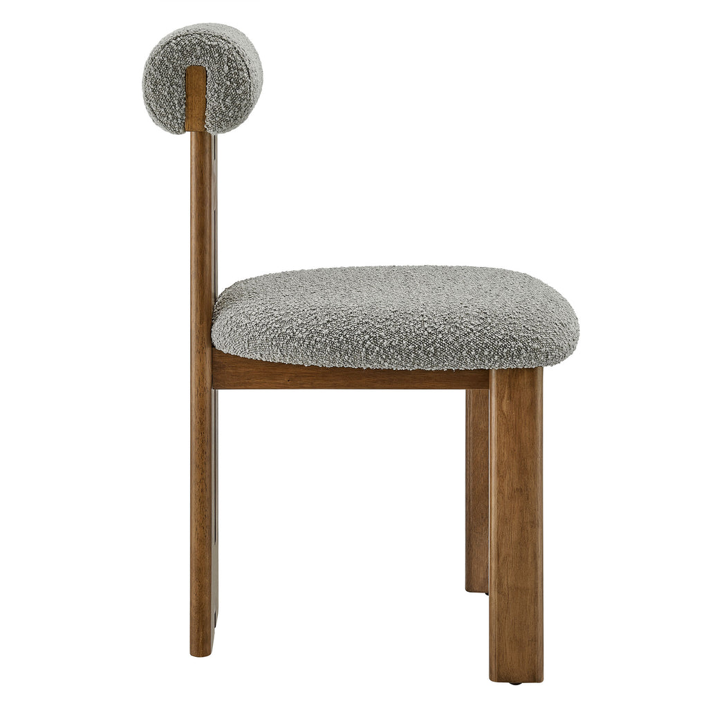 Torian Boucle Fabric Dining Chair Set of 2 by Modway