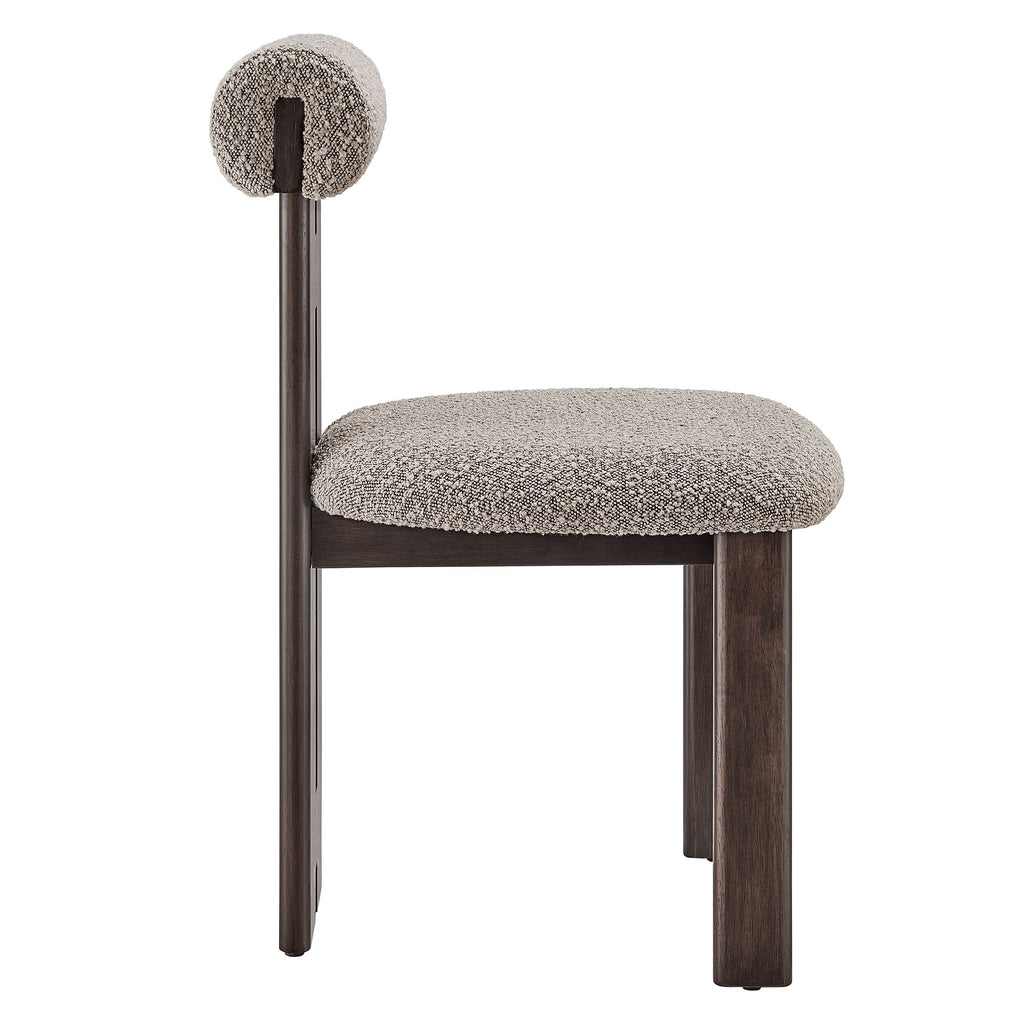 Torian Boucle Fabric Dining Chair Set of 2 by Modway