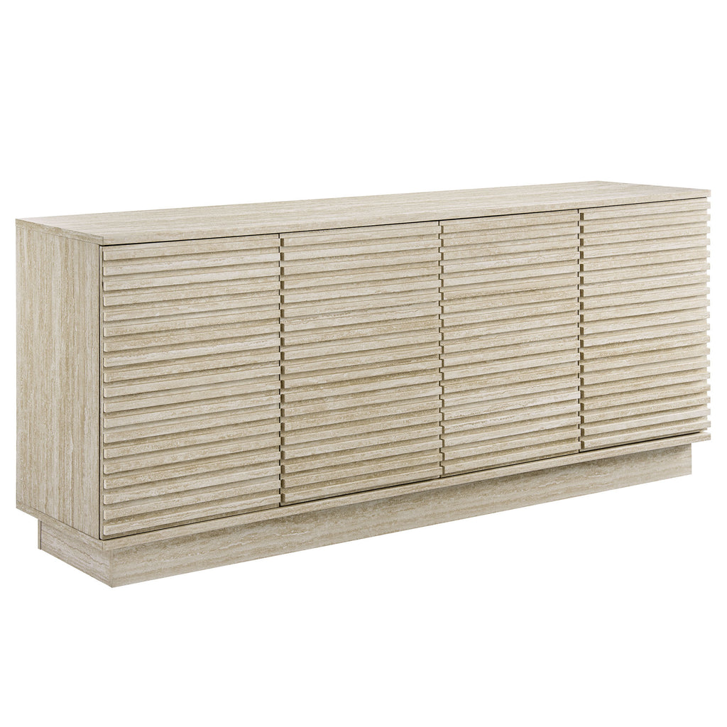 Render 70" Faux Travertine Sideboard Cabinet TV Stand by Modway