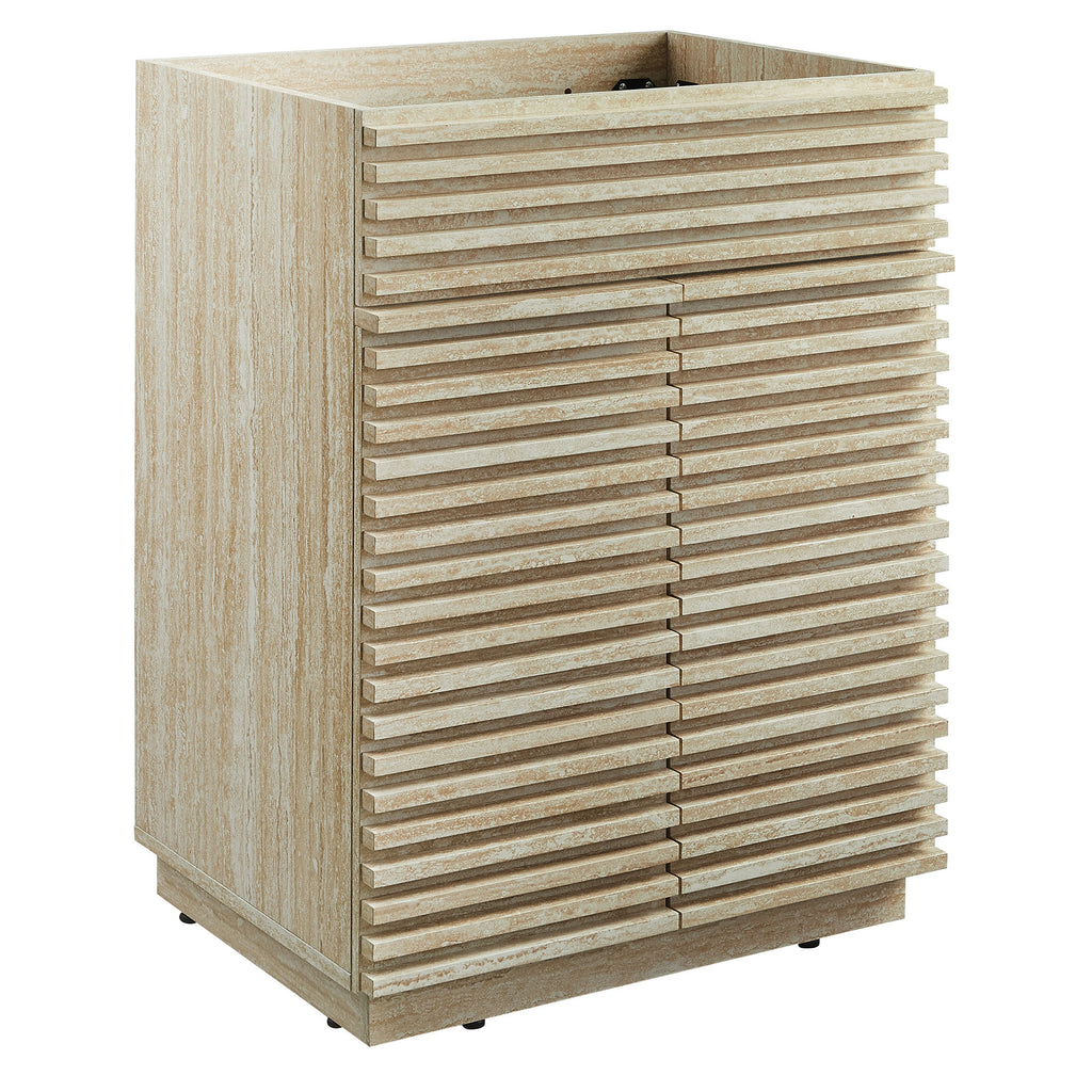Render Faux Travertine Bathroom Vanity Cabinet (Sink Not Included) by Modway