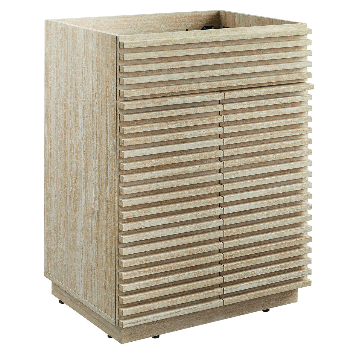 Render Faux Travertine Bathroom Vanity Cabinet (Sink Not Included) by Modway