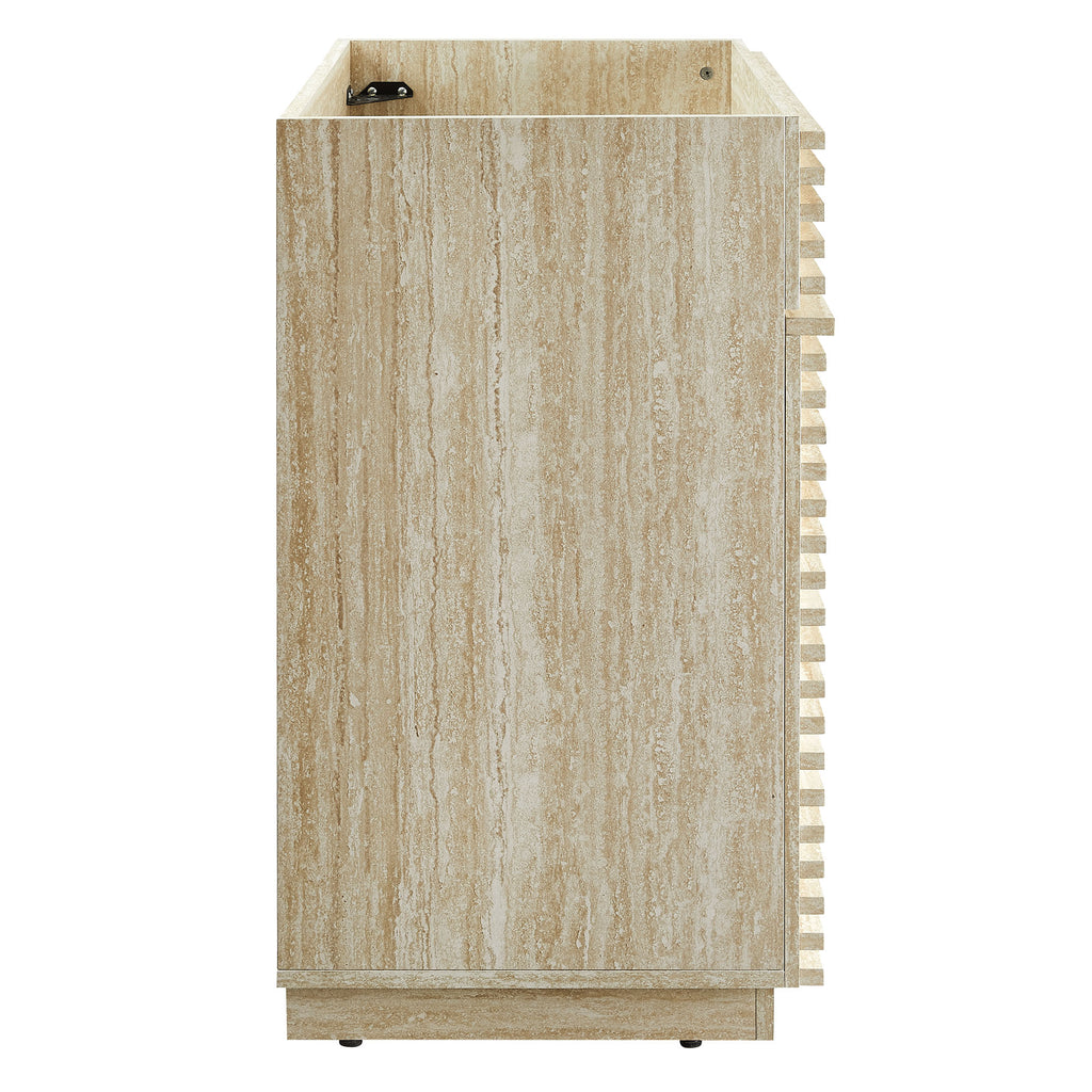 Render Faux Travertine Bathroom Vanity Cabinet (Sink Not Included) by Modway