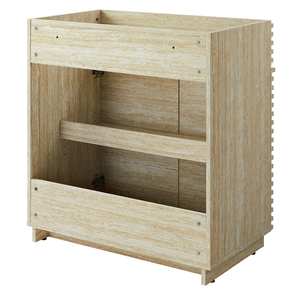Render Faux Travertine Bathroom Vanity Cabinet (Sink Not Included) by Modway