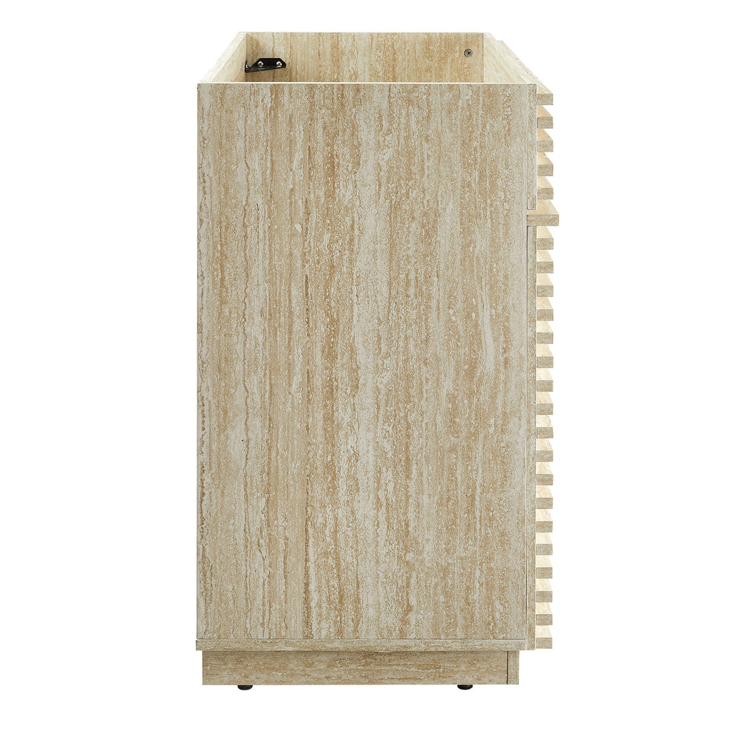 Render Faux Travertine Bathroom Vanity Cabinet (Sink Not Included) by Modway