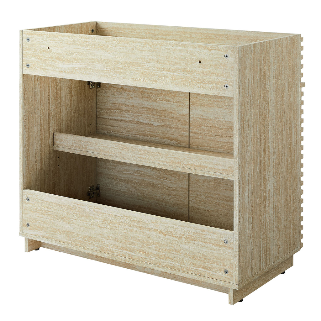 Render Faux Travertine Bathroom Vanity Cabinet (Sink Not Included) by Modway