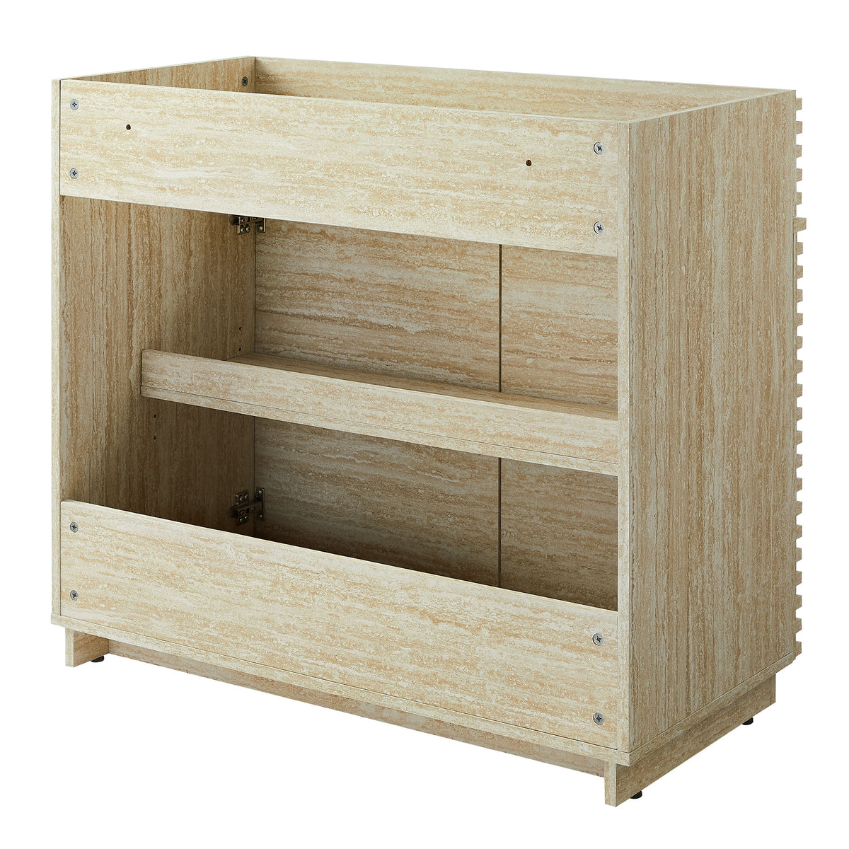 Render Faux Travertine Bathroom Vanity Cabinet (Sink Not Included) by Modway