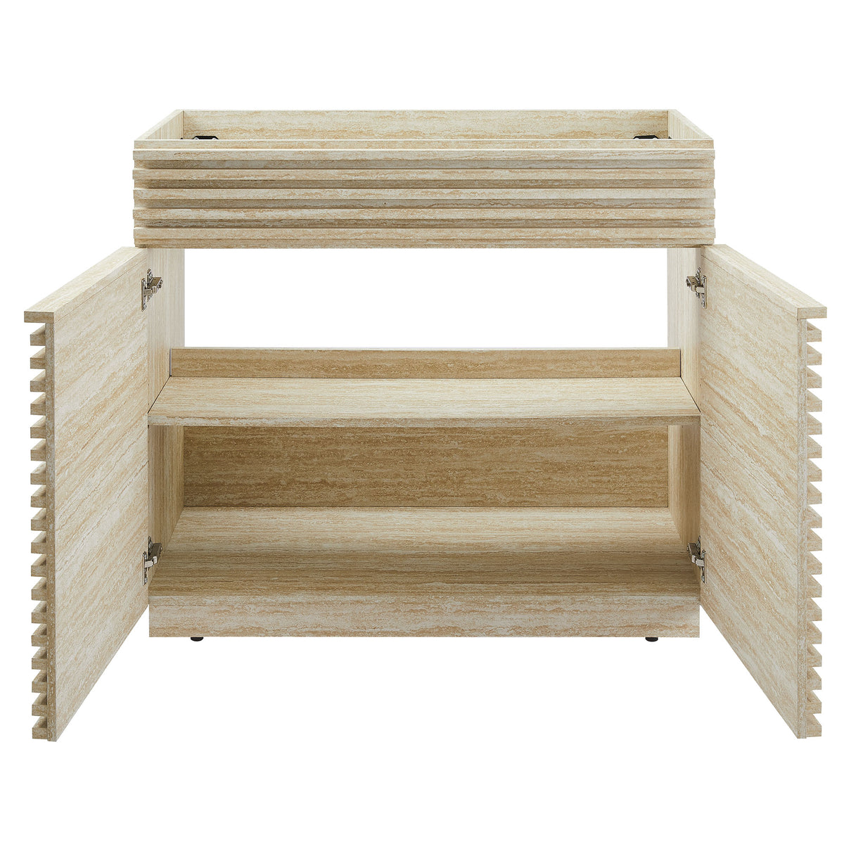 Render Faux Travertine Bathroom Vanity Cabinet (Sink Not Included) by Modway