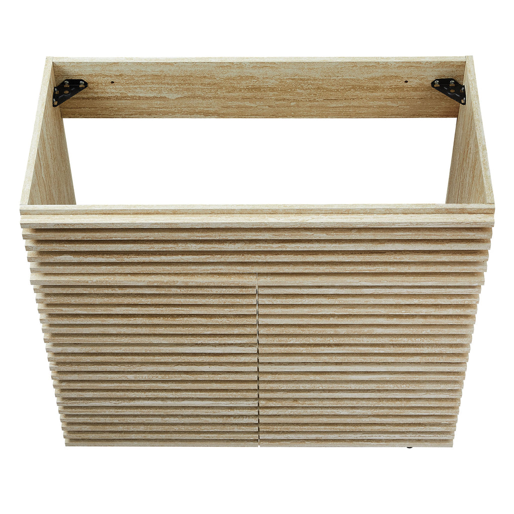 Render Faux Travertine Bathroom Vanity Cabinet (Sink Not Included) by Modway