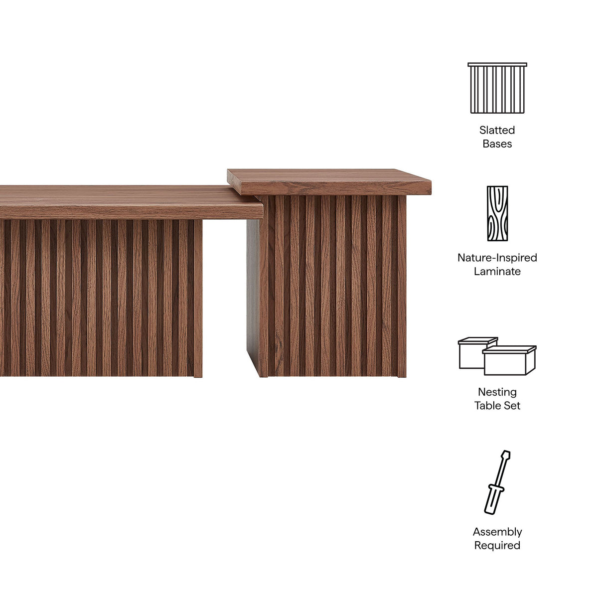 Render Nesting Coffee Tables Set of 2 by Modway