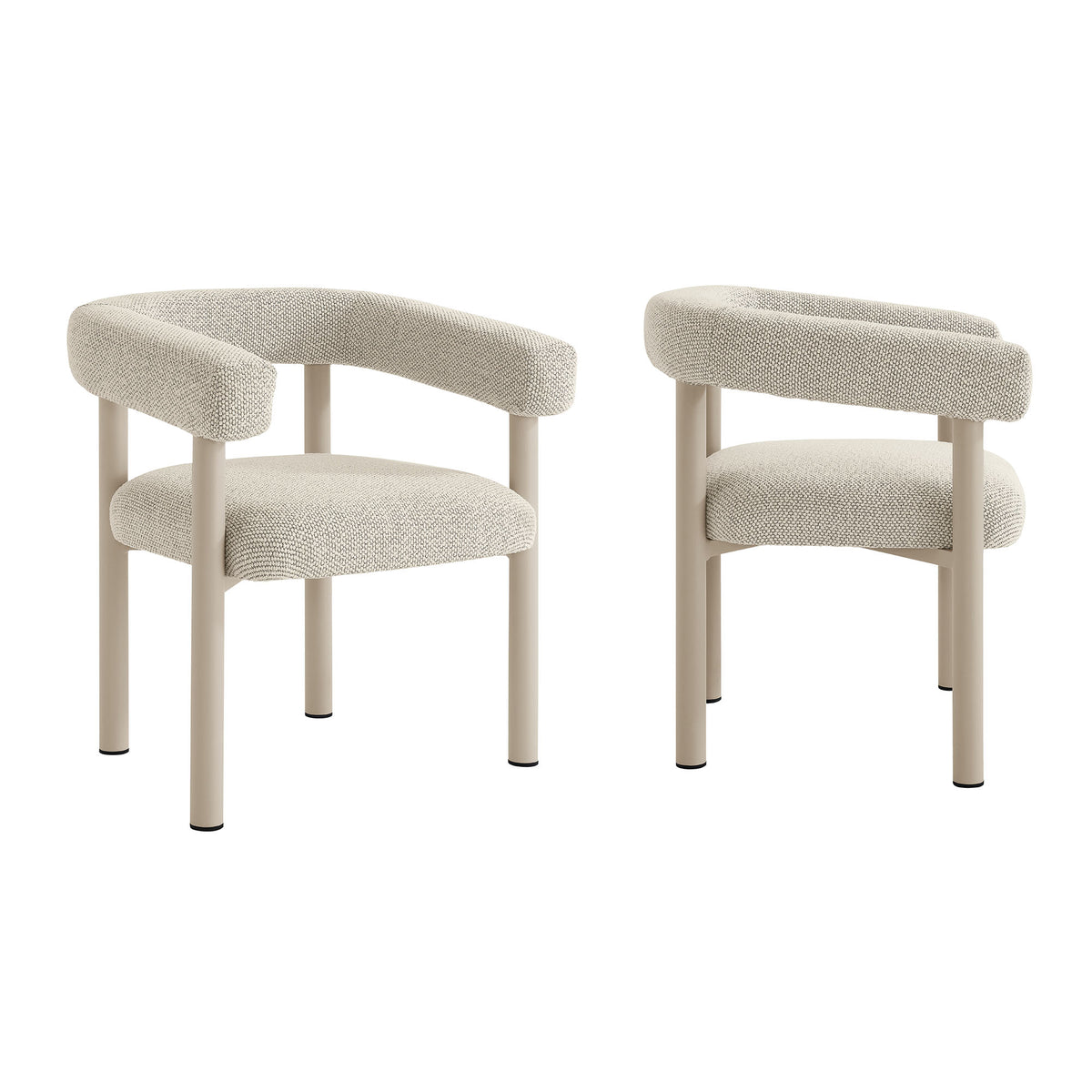 Nautica 5-Piece Round Outdoor Patio Aluminum Dining Table and Chairs Set by Modway