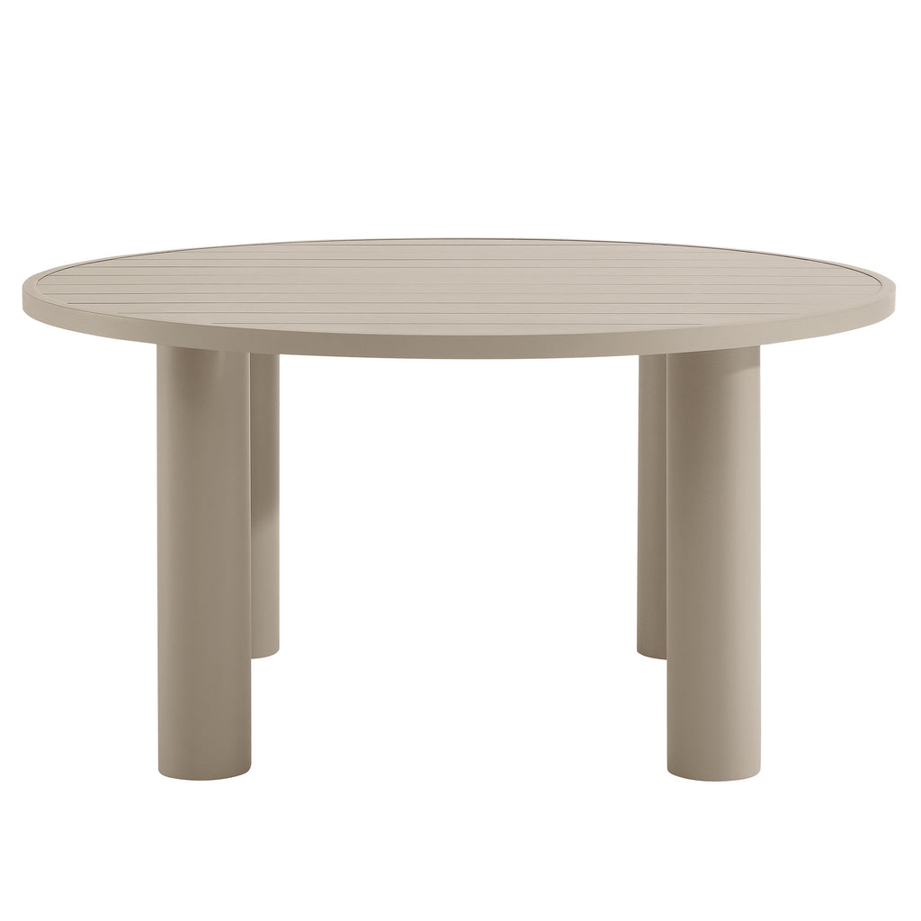 Nautica 5-Piece Round Outdoor Patio Aluminum Dining Table and Chairs Set by Modway