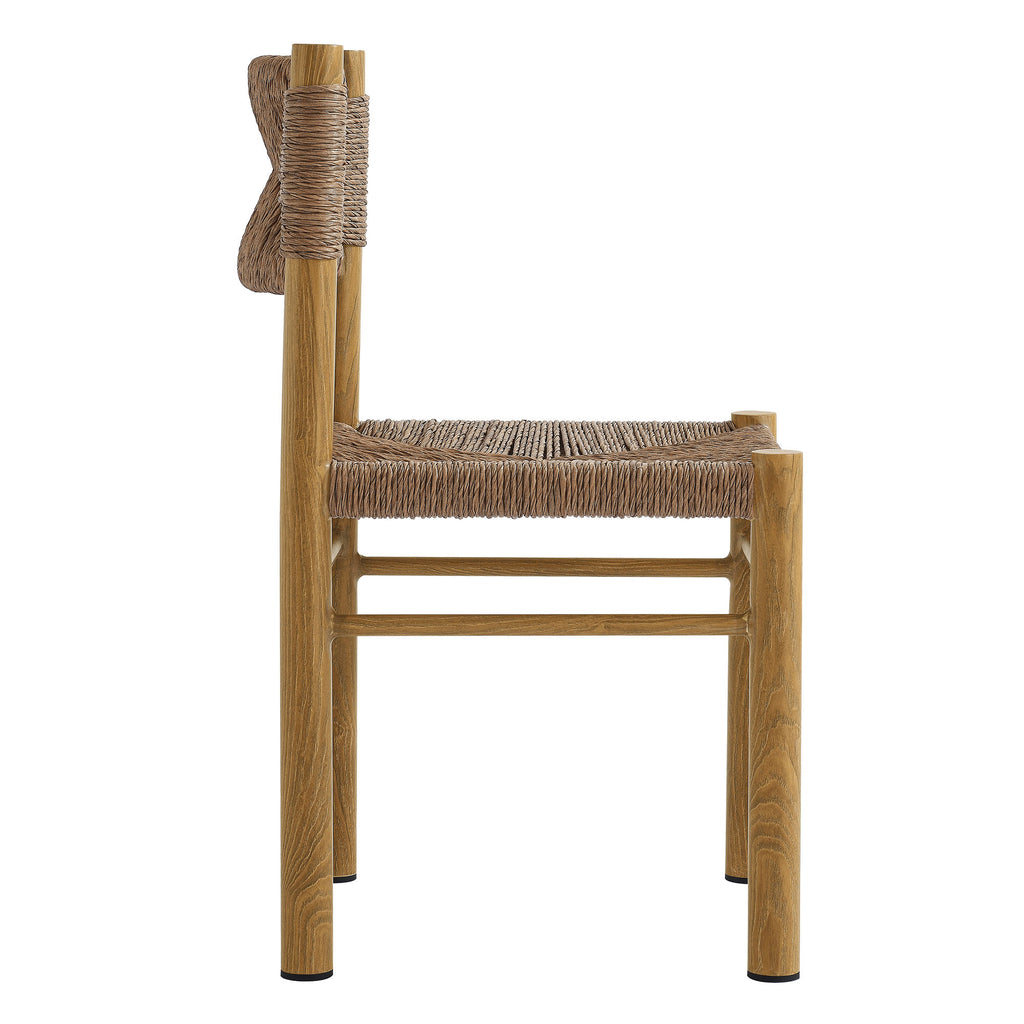Parkland Outdoor Patio Rattan and Aluminum Dining Side Chairs Set of 2 by Modway