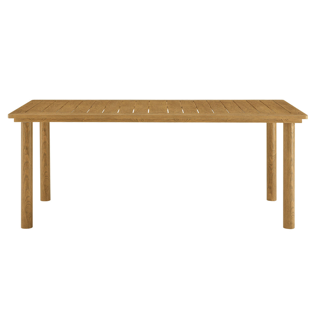 Parkland 76" Outdoor Patio Aluminum Dining Table by Modway