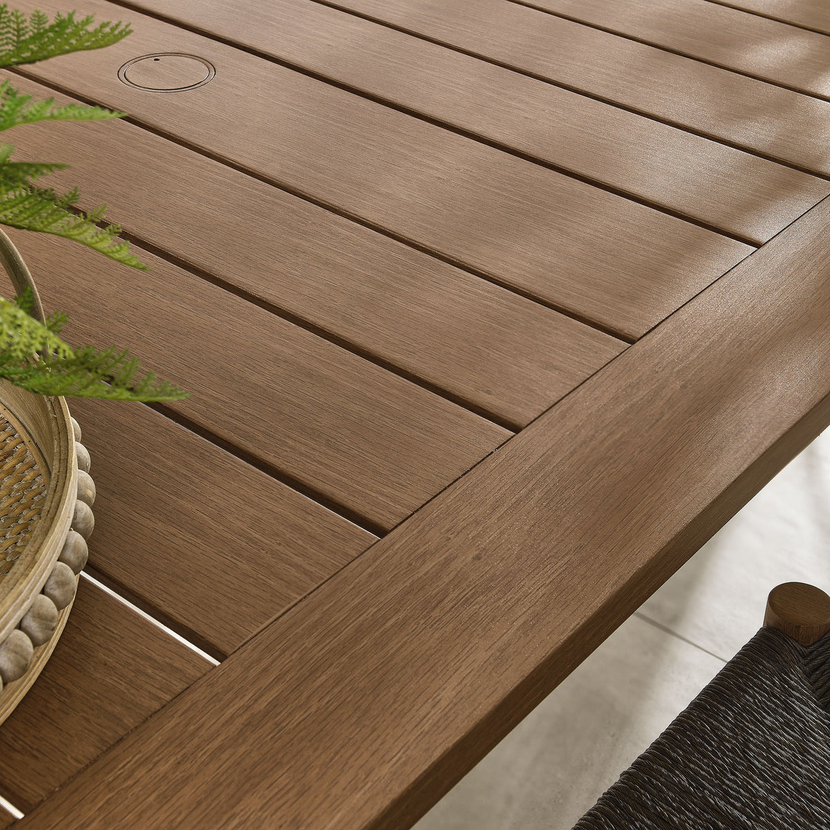 Parkland 76" Outdoor Patio Aluminum Dining Table by Modway