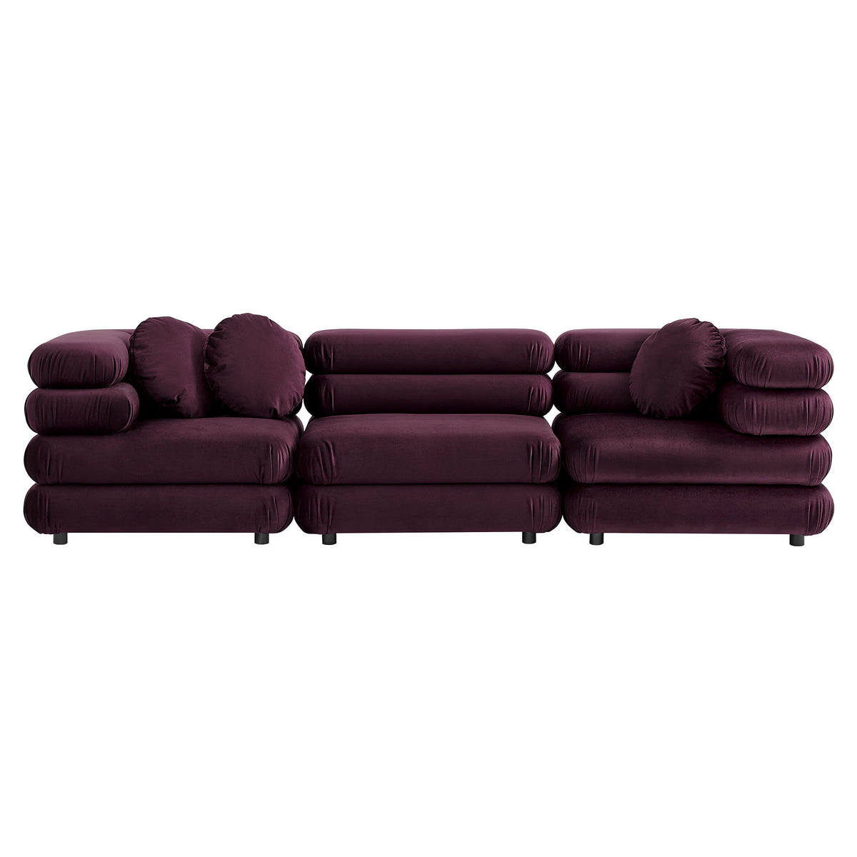 Jubilee 3-Piece Modular Performance Velvet Sectional Sofa by Modway