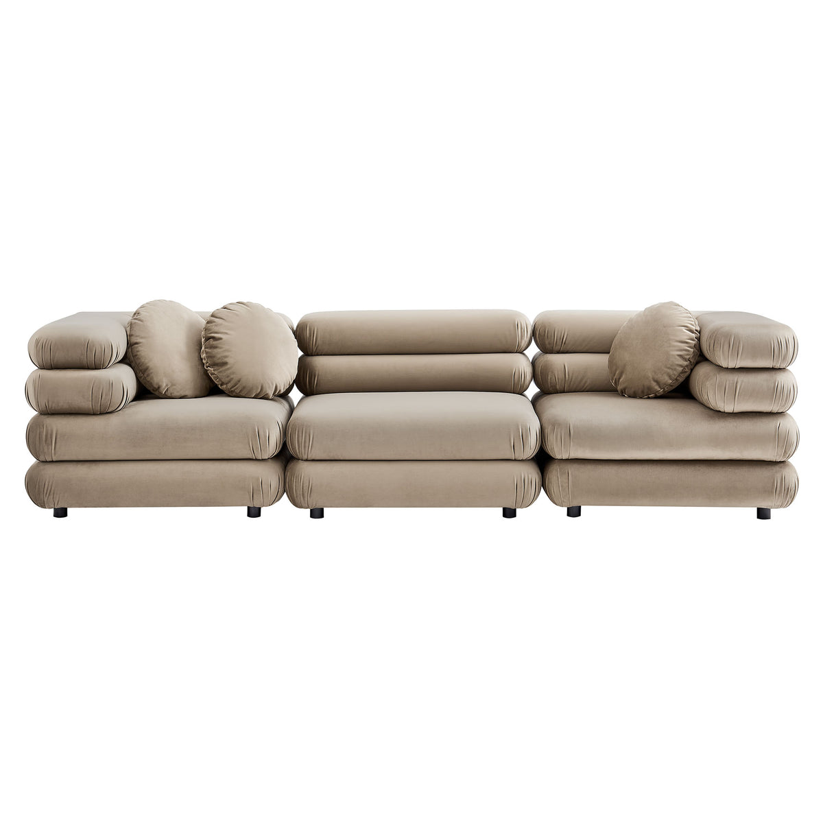 Jubilee 3-Piece Modular Performance Velvet Sectional Sofa by Modway