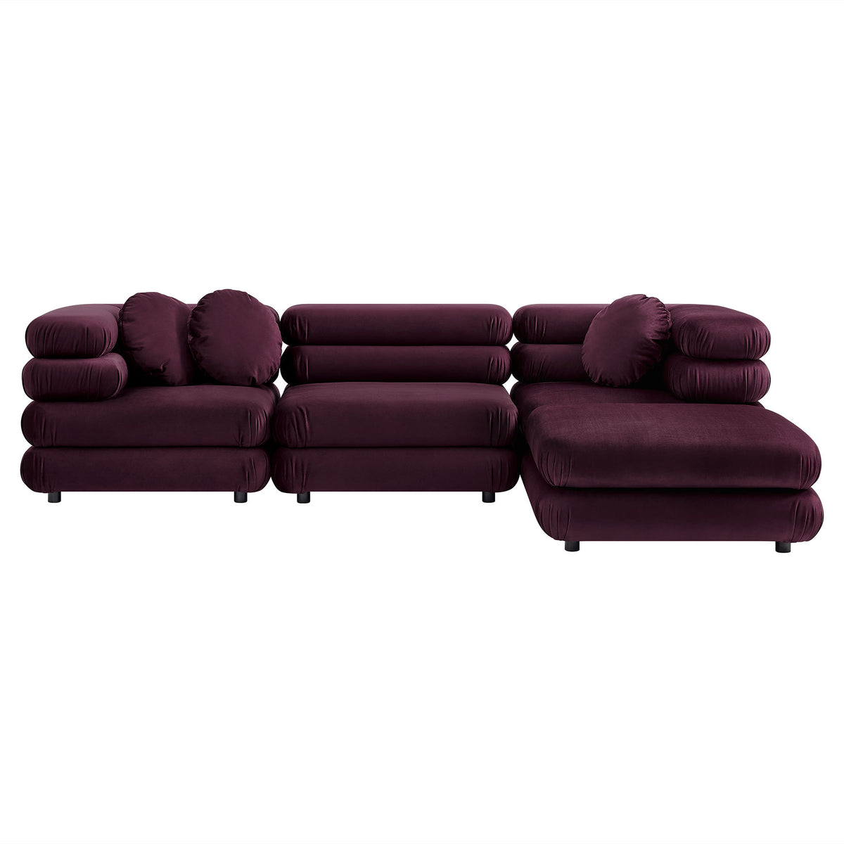 Jubilee 4-Piece Modular Performance Velvet Sectional Sofa by Modway