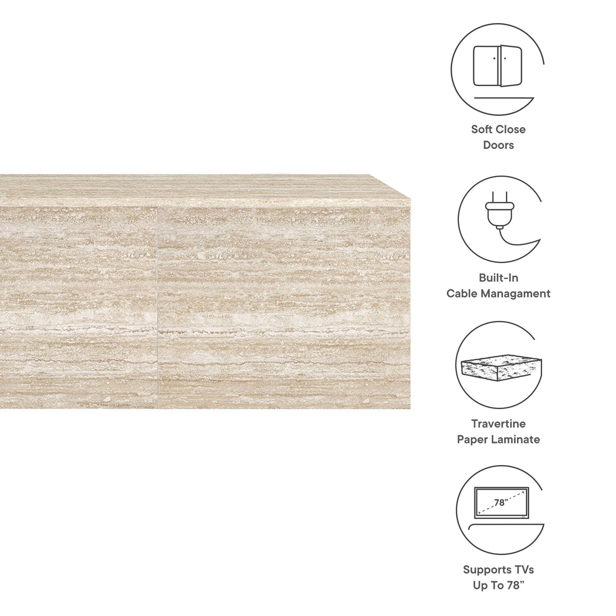 Terra 71" Wall-Mounted TV Stand by Modway