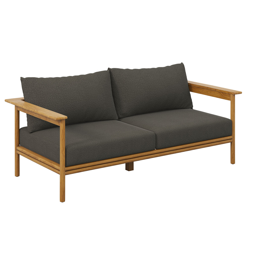 Wren 2-Piece Outdoor Patio Teak Wood Sofa and Ottoman Set by Modway