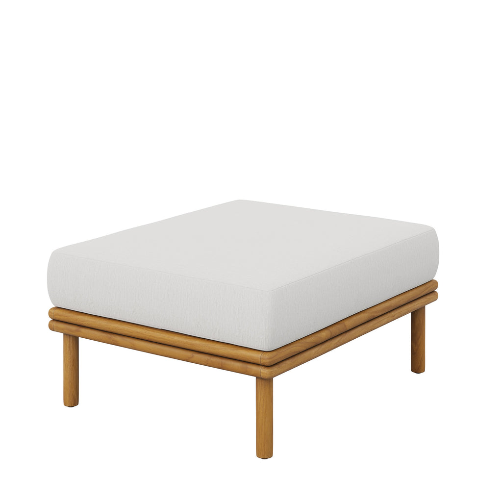 Wren 2-Piece Outdoor Patio Teak Wood Sofa and Ottoman Set by Modway