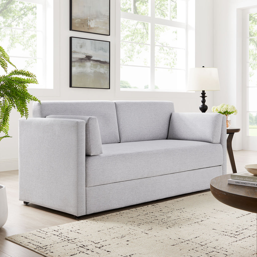 Linden Upholstered Heathered Chenille Sofa by Modway