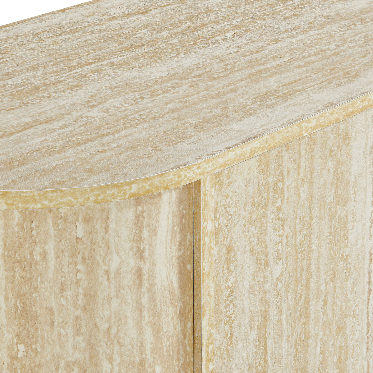 Overture 63" Oval Faux Travertine Sideboard by Modway