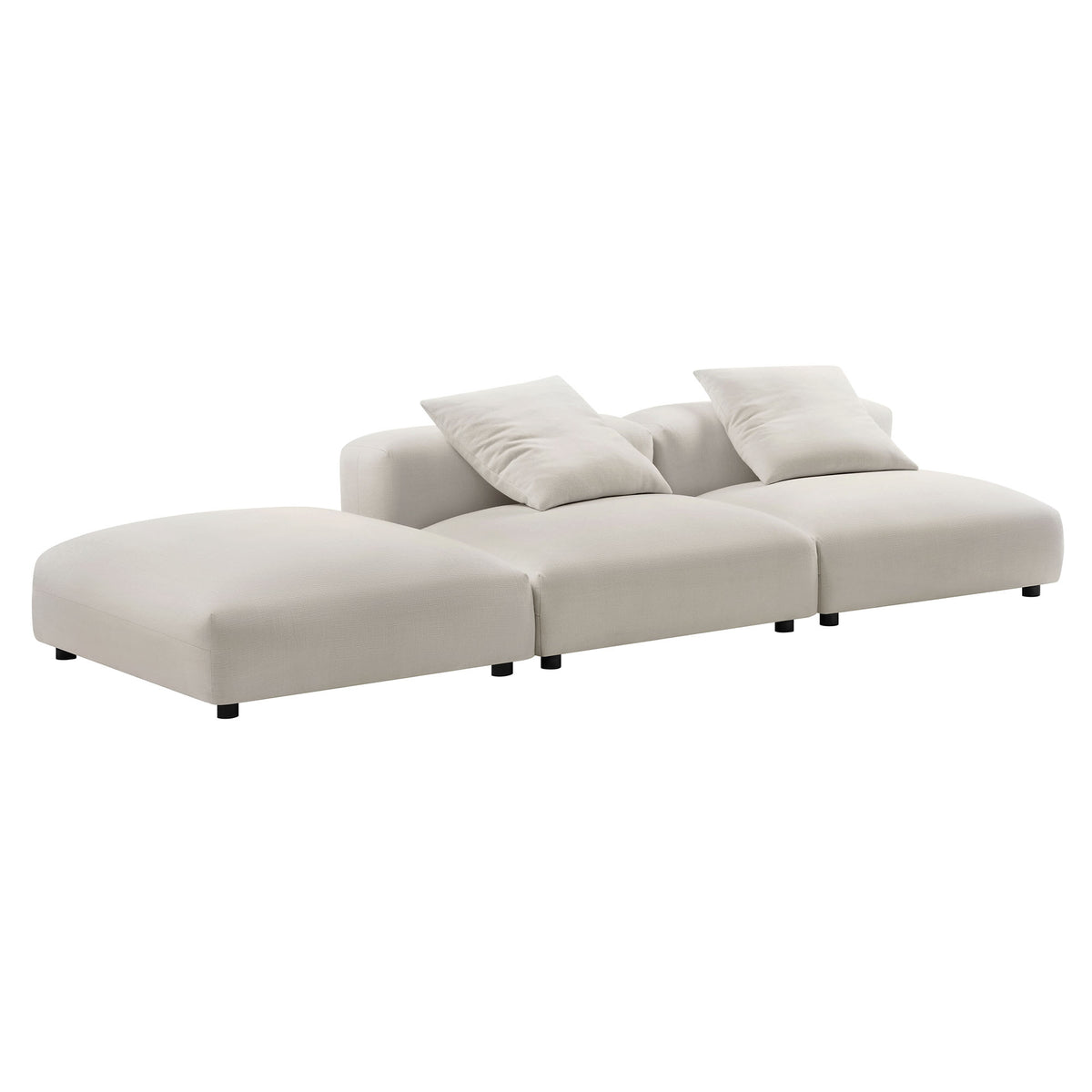 Solace 3-Piece Modular Upholstered Fabric Sectional Sofa by Modway