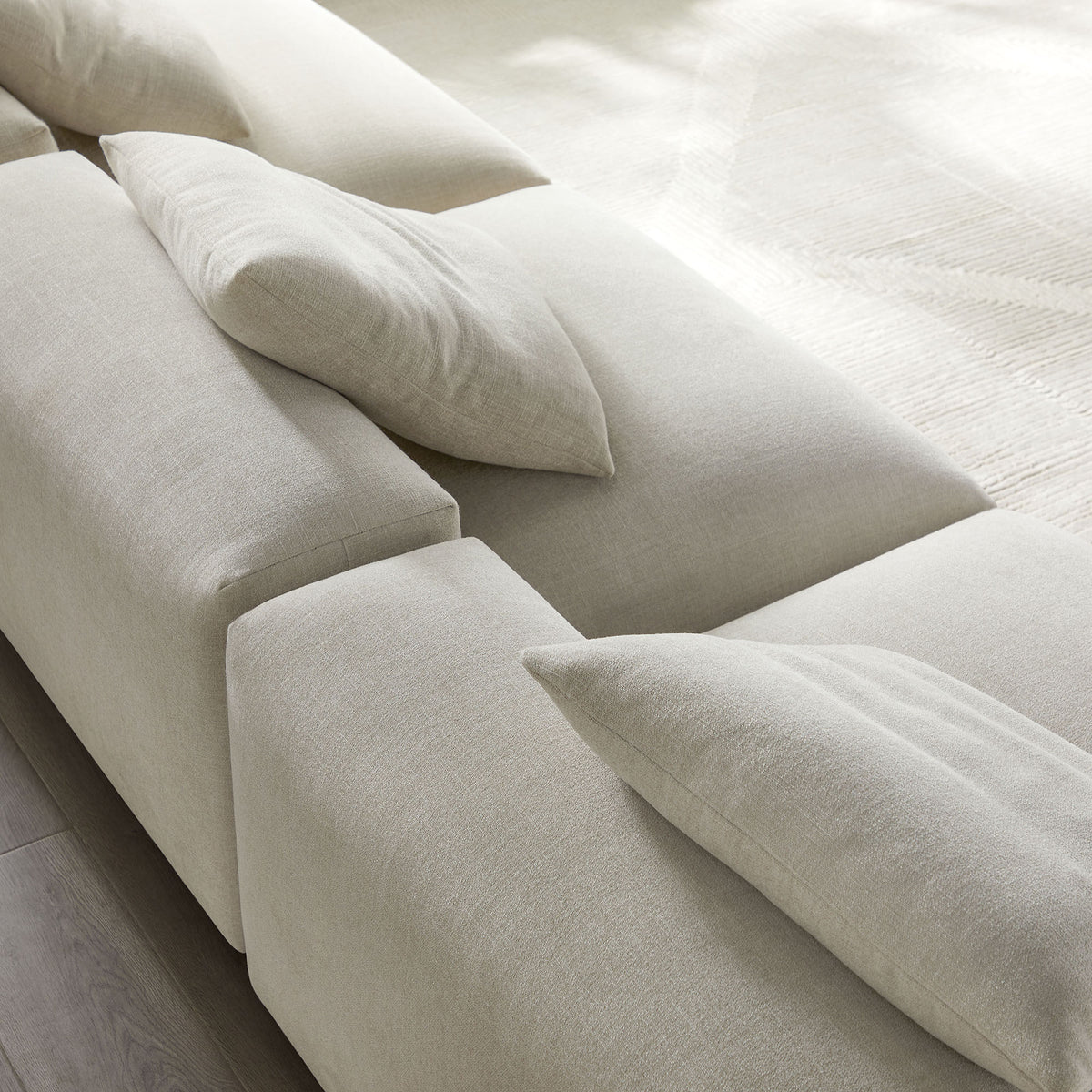 Solace 3-Piece Modular Upholstered Fabric Sofa by Modway