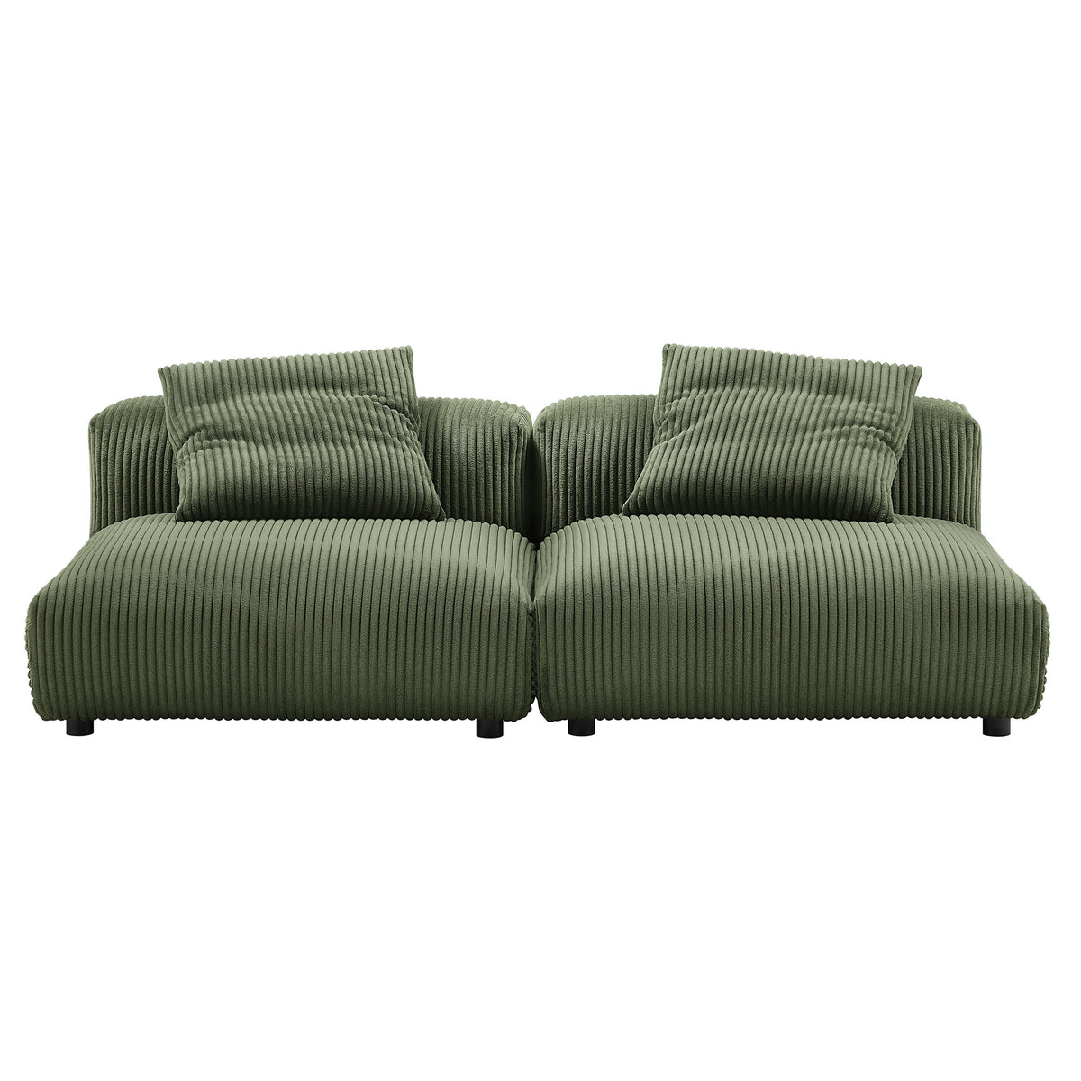 Solace 2-Piece Modular Corduroy Upholstered Sofa by Modway