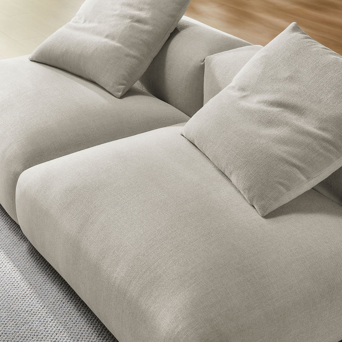 Solace 2-Piece Modular Upholstered Fabric Sofa by Modway