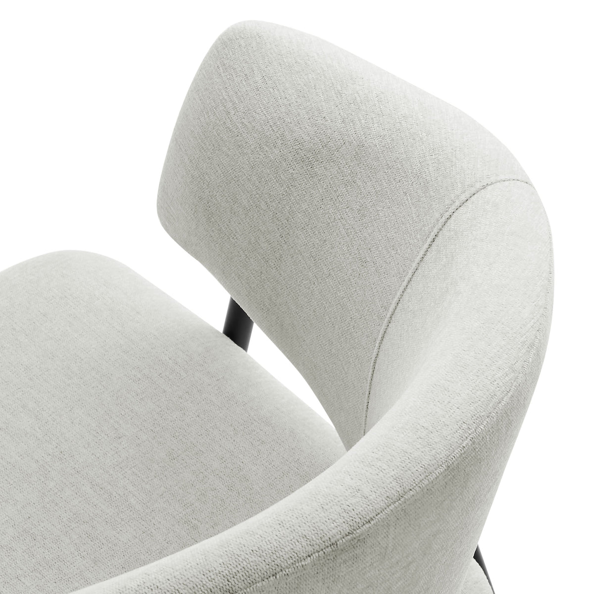 Nella Upholstered Heathered Chenille Dining Chairs Set of 2 by Modway