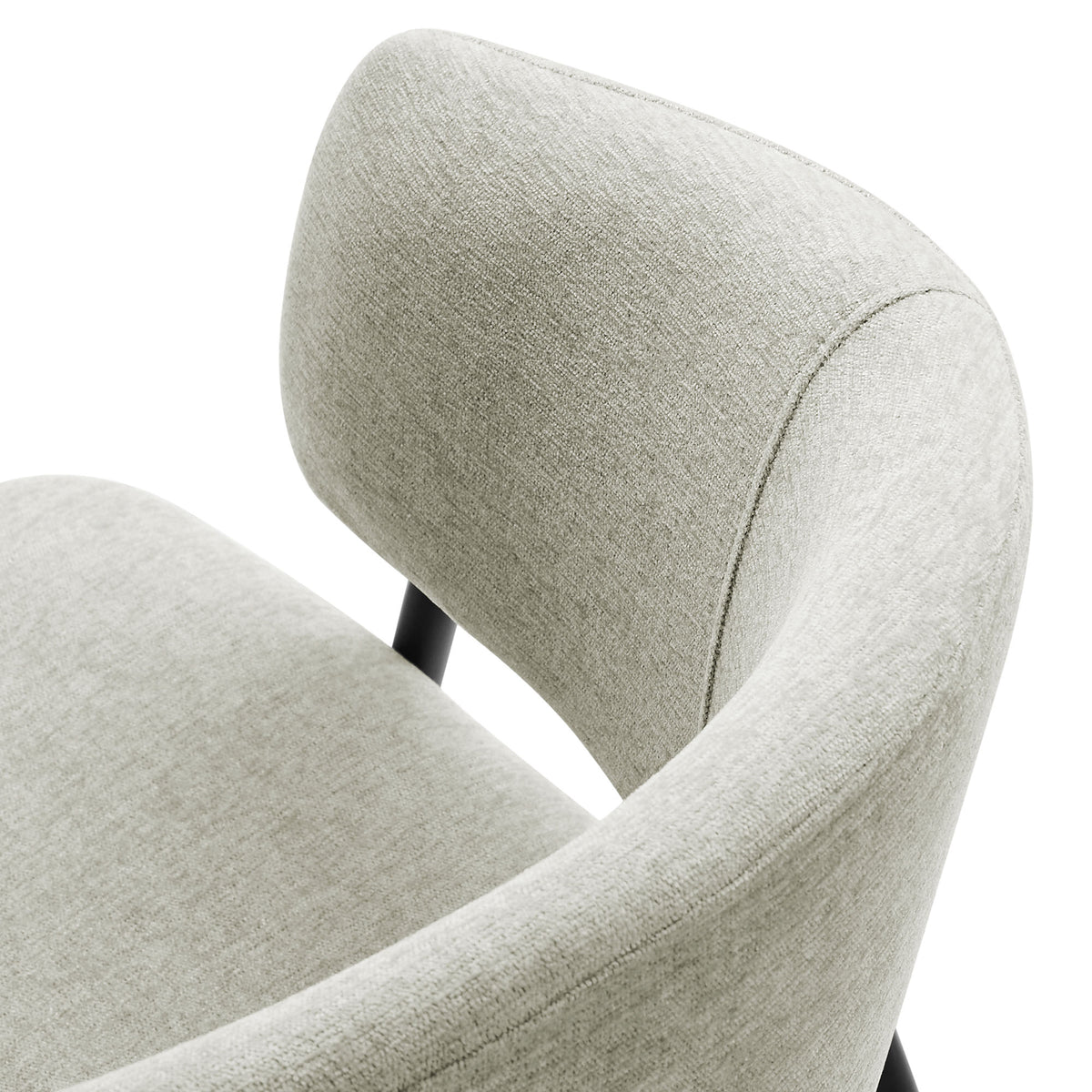 Nella Upholstered Heathered Chenille Dining Chairs Set of 2 by Modway