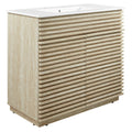 Render Faux Travertine Bathroom Vanity With Sink by Modway