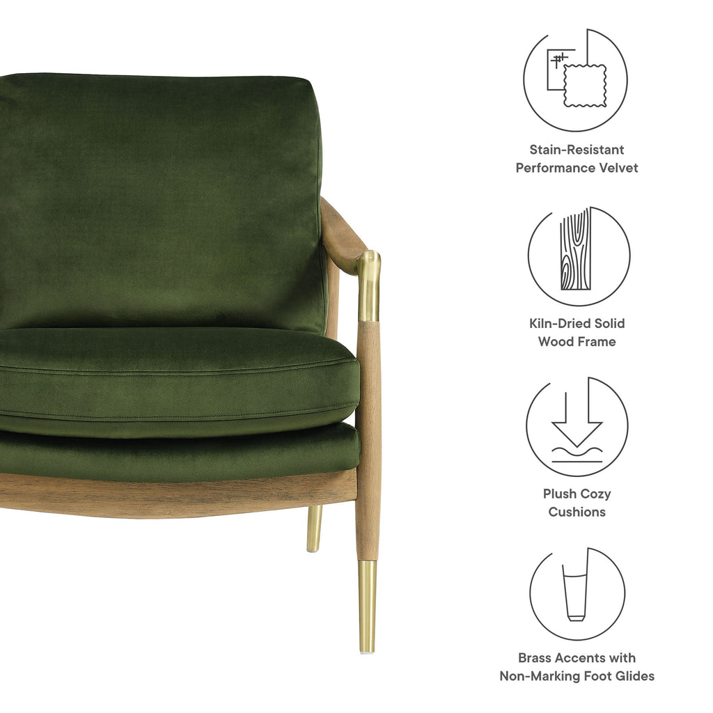 Langford Performance Velvet Accent Armchair by Modway