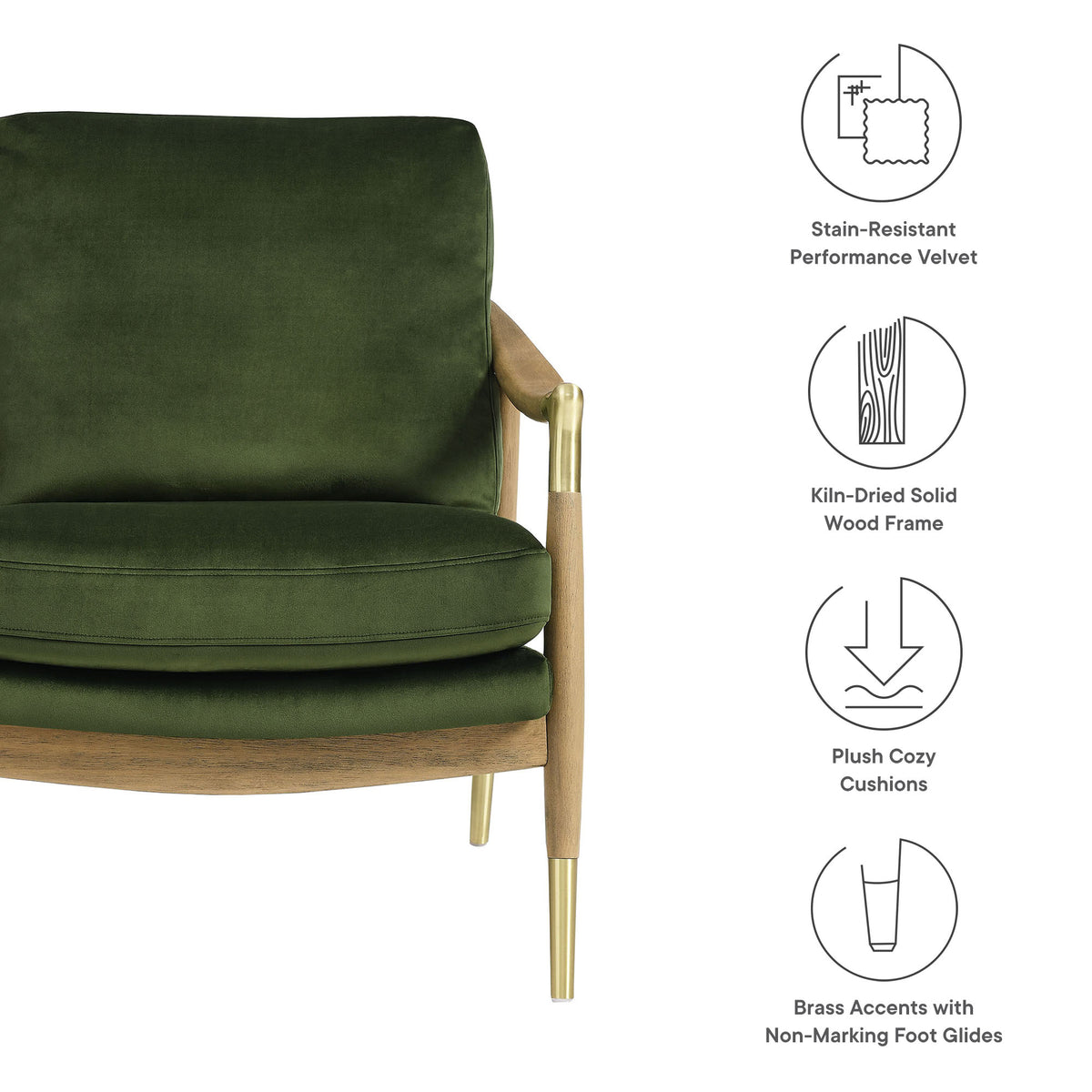 Langford Performance Velvet Accent Armchair by Modway