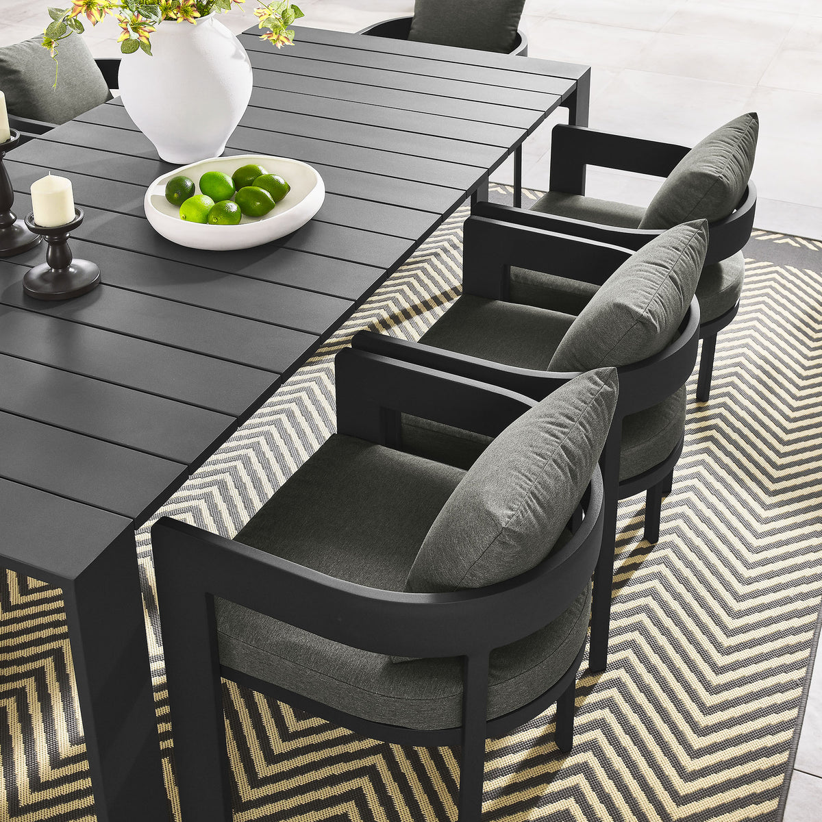 Tahoe 9-Piece Outdoor Patio Aluminum Dining Set by Modway