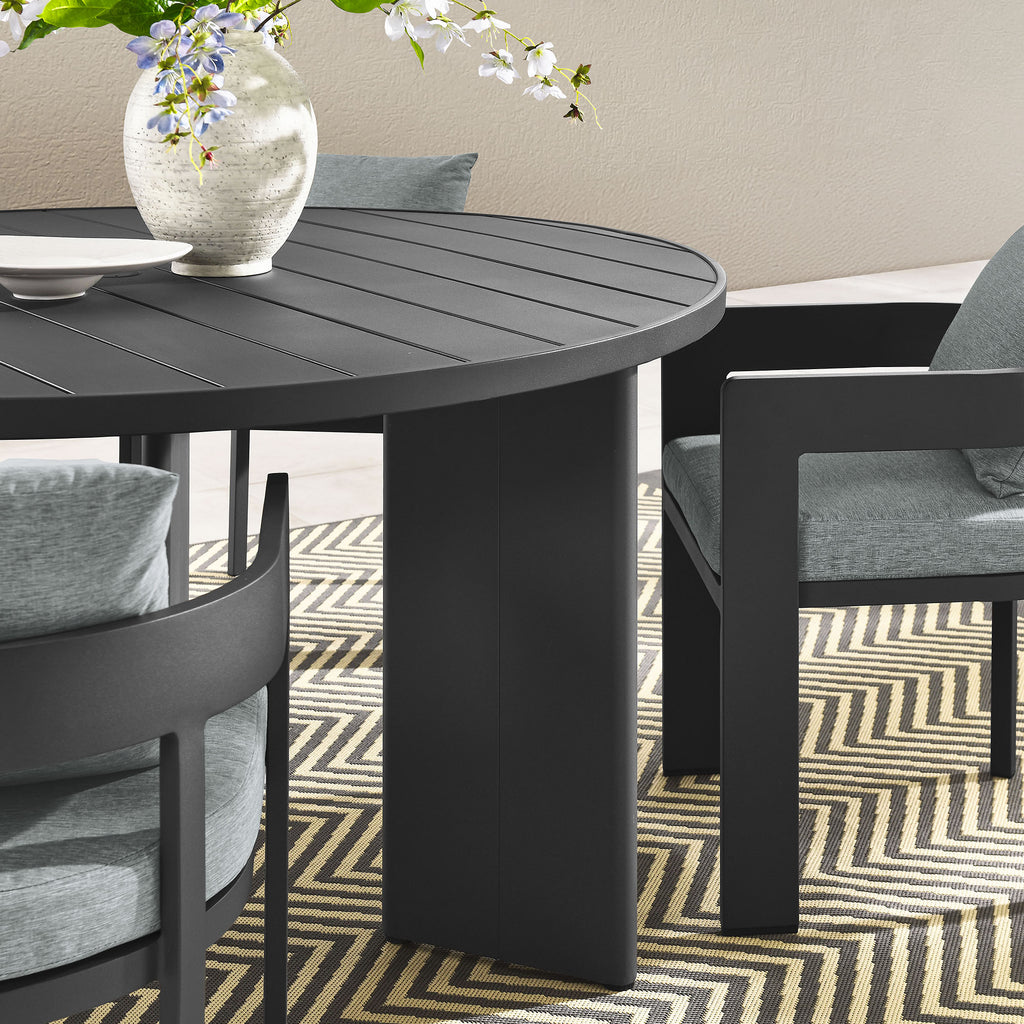 Tahoe 5-Piece Outdoor Patio Aluminum Dining Set by Modway
