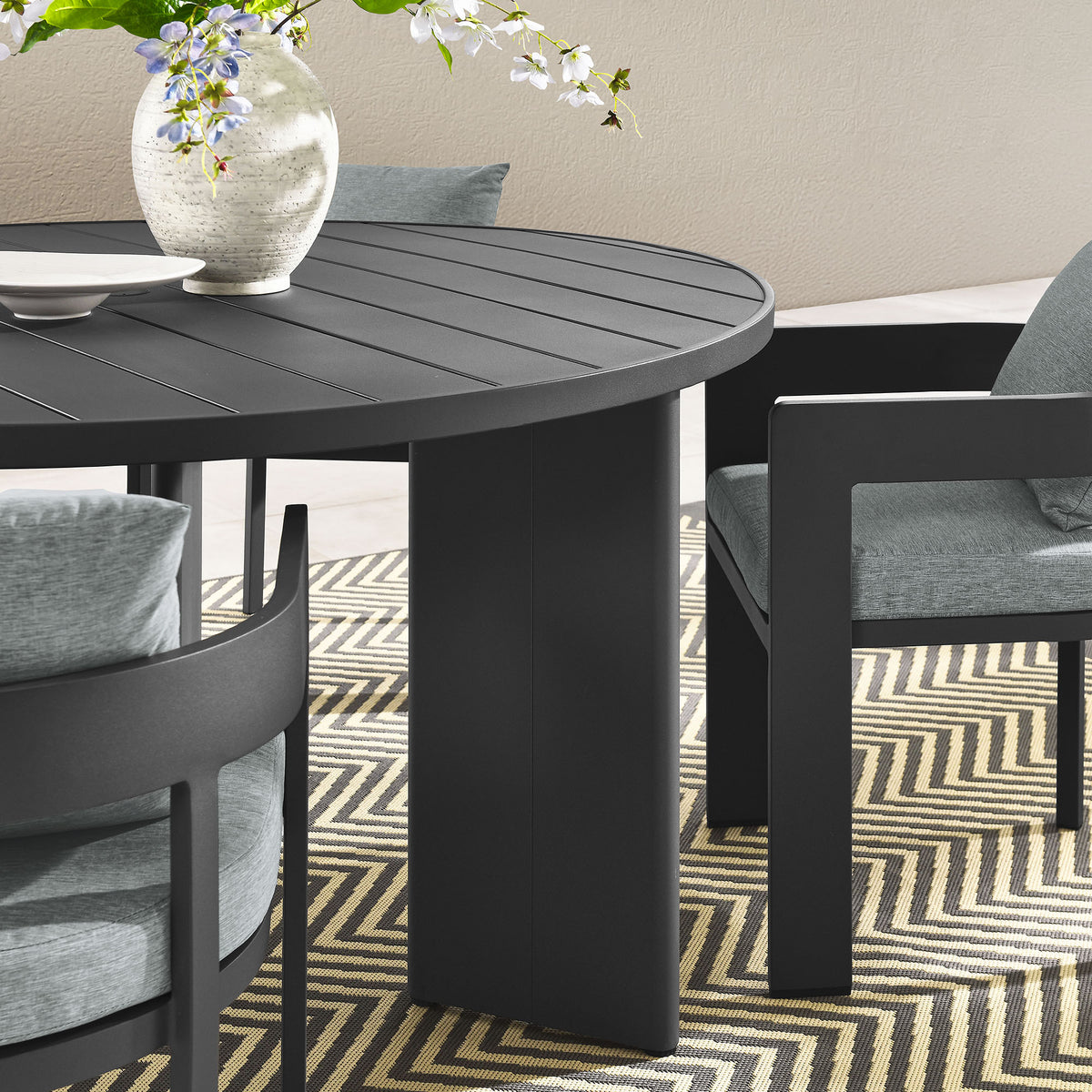 Tahoe 5-Piece Outdoor Patio Aluminum Dining Set by Modway