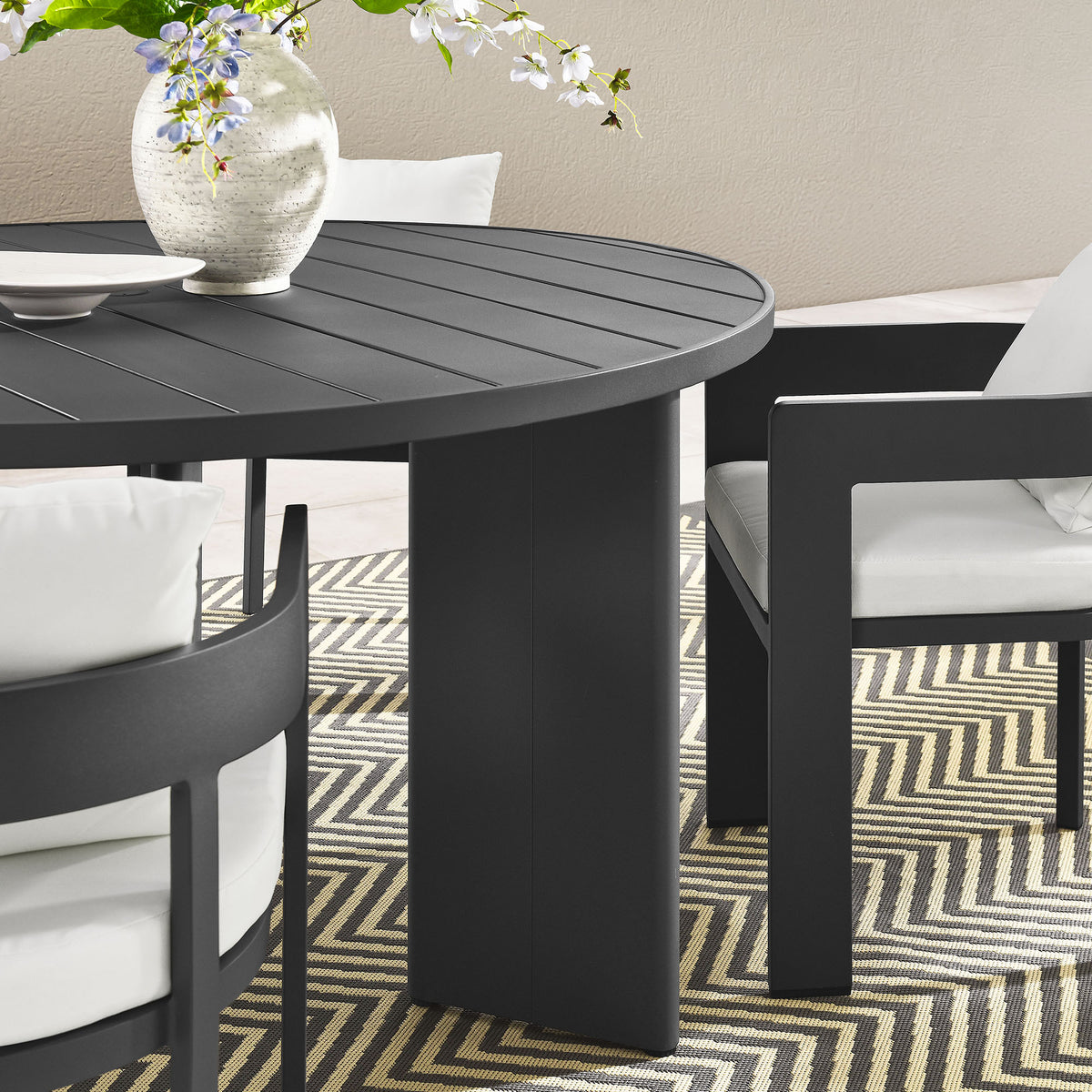 Tahoe 5-Piece Outdoor Patio Aluminum Dining Set by Modway