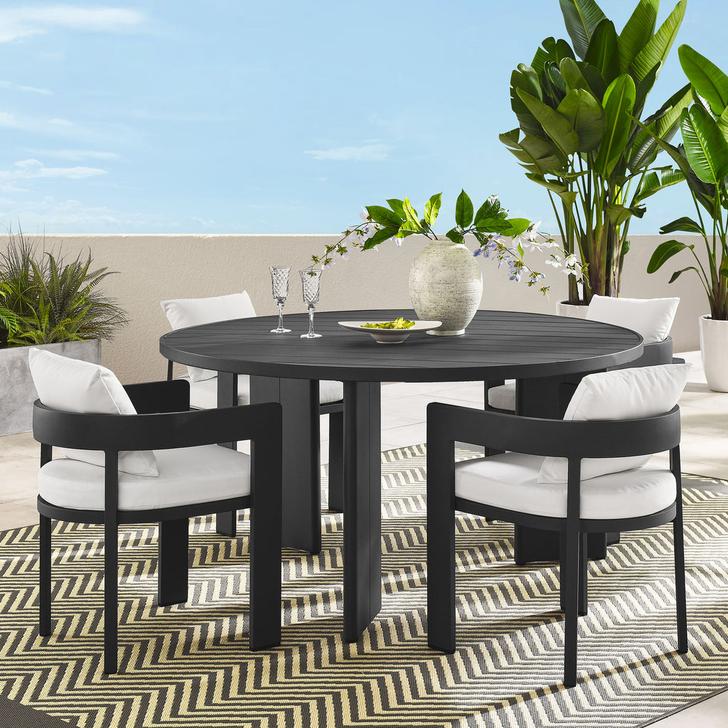 Tahoe 5-Piece Outdoor Patio Aluminum Dining Set by Modway