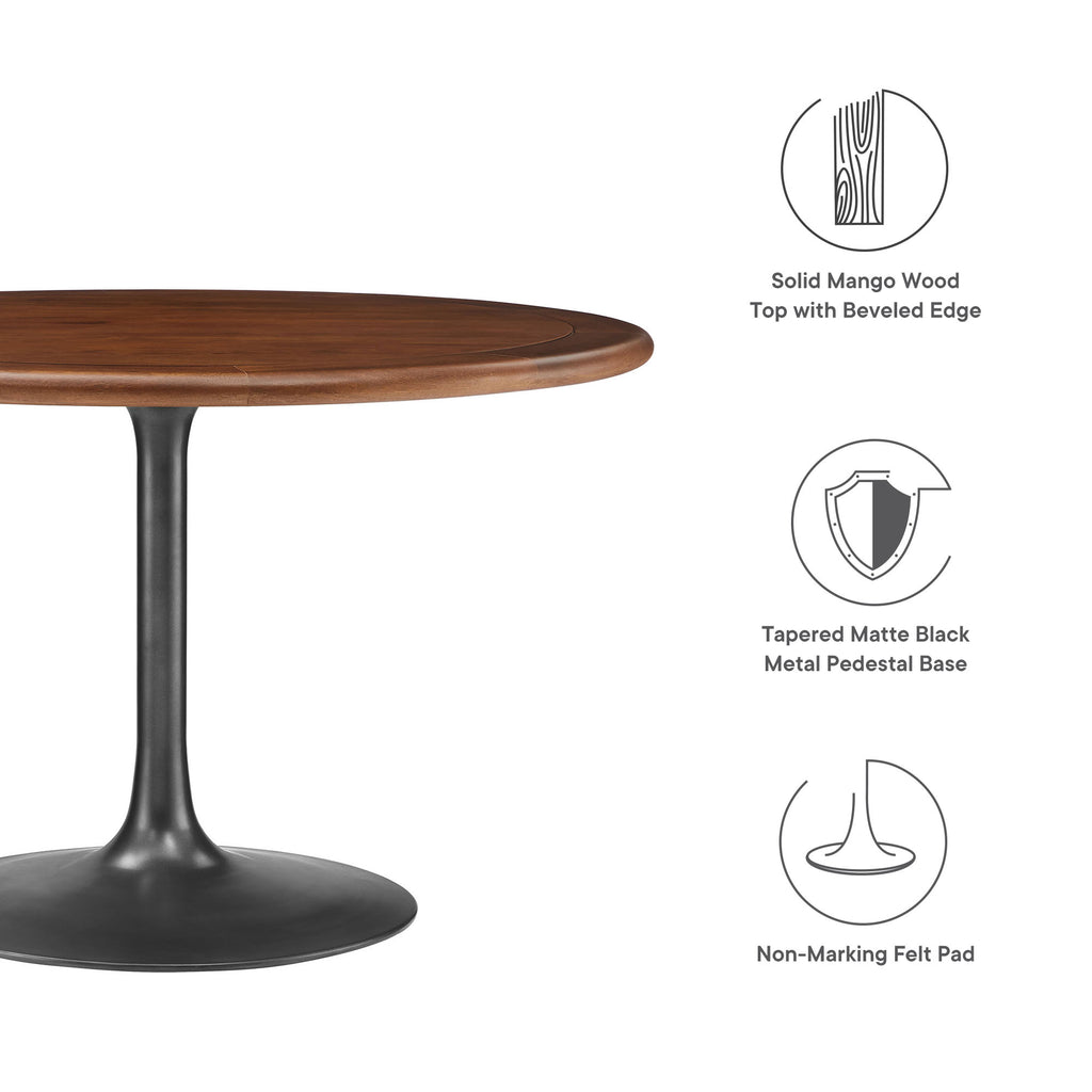 Lippa Round Pedestal Solid Wood Dining Table by Modway
