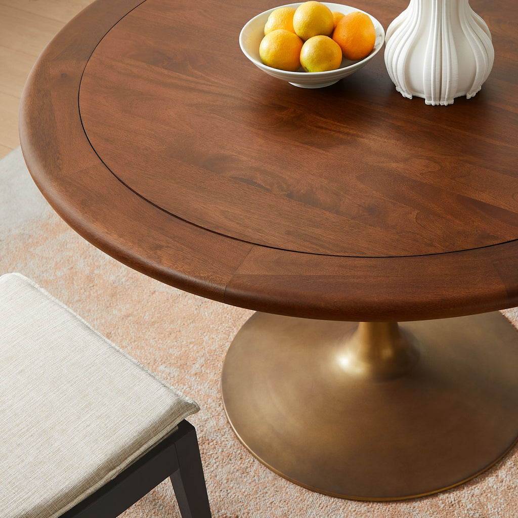 Lippa Round Pedestal Solid Wood Dining Table by Modway