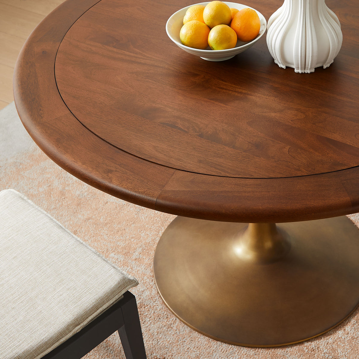 Lippa Round Pedestal Solid Wood Dining Table by Modway