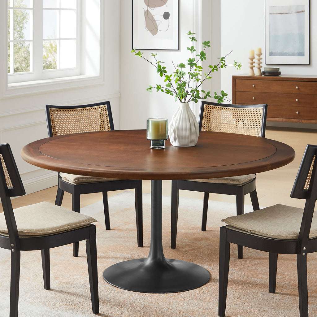 Lippa Round Pedestal Solid Wood Dining Table by Modway