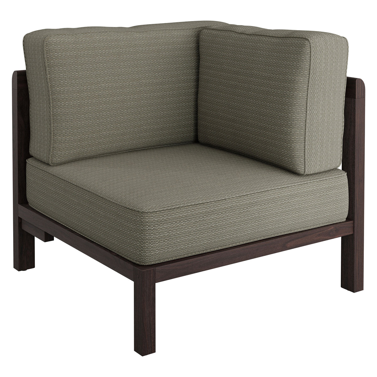 Kona L-Shaped Outdoor Patio Teak Wood Modular Sofa by Modway