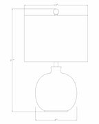 Enetai Glass White Table Lamp