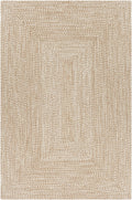 Cream Braided Faux Jute Outdoor Rug